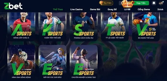 Nhiều thương hiệu Esports có tại ZBET